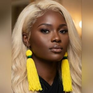 Vibrant Yellow Tassel Earrings